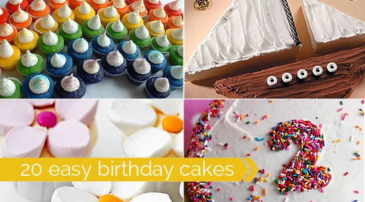 easy to decorate birthday cakes - fun and simple ideas