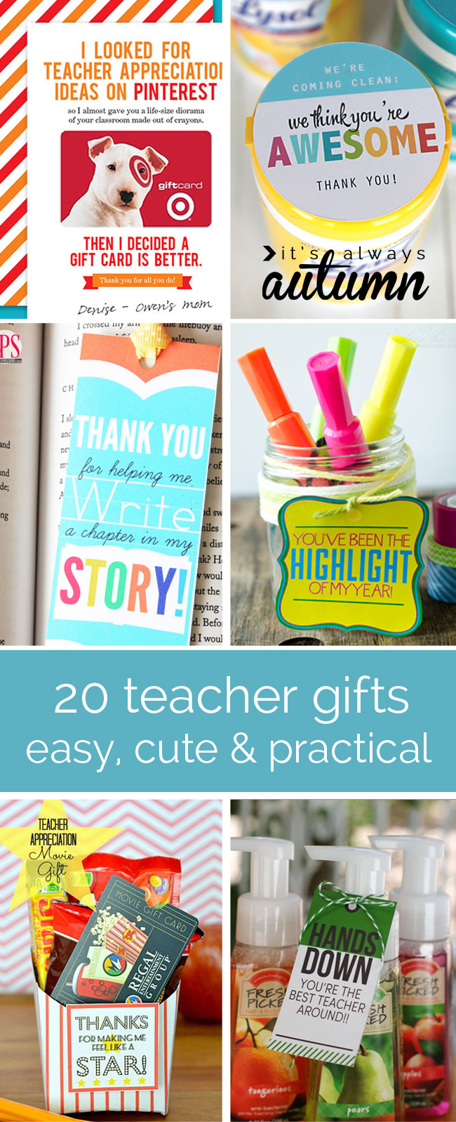 20 Cheap Easy Cute Practical Teacher Appreciation Gifts It s Always Autumn