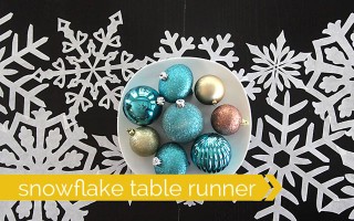 table how home runner christmas paper  table  snowflake christmas runner decorations to  make