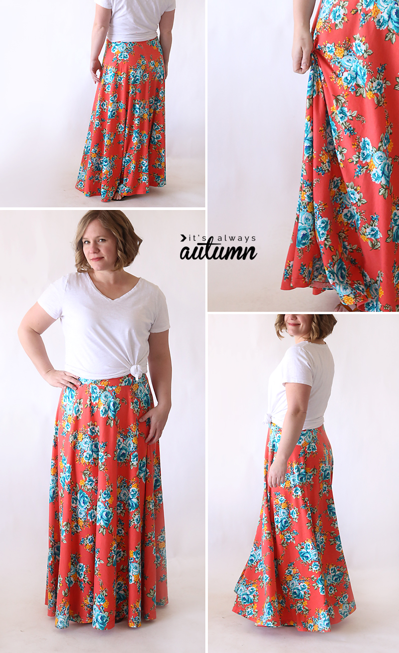 half circle maxi skirt | easy sewing tutorial - It's Always Autumn