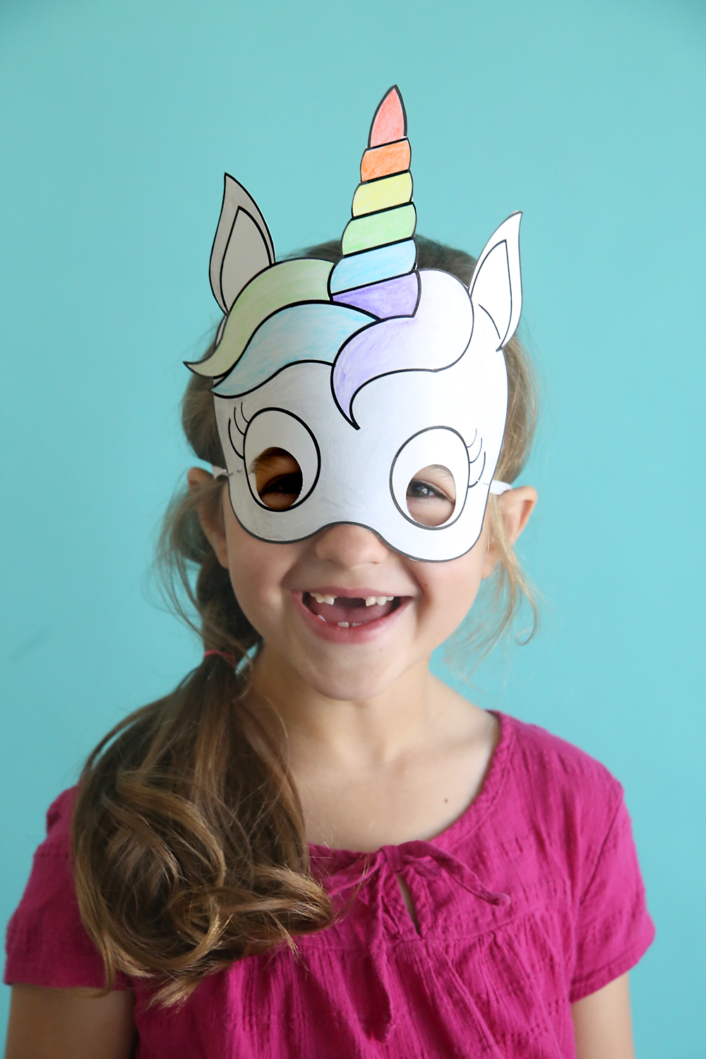 unicorn masks to print and color free printable - It's Always Autumn