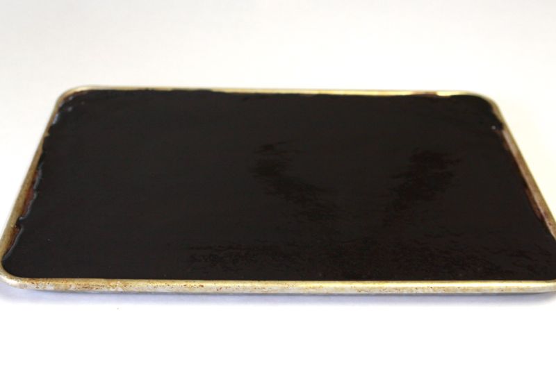 sheet of brownies with dark chocolate frosting