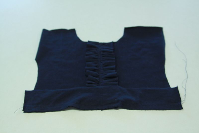 dress bodice with waistband piece sewn on