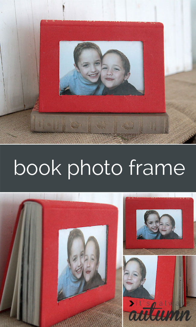 DIY photo frame from an old book