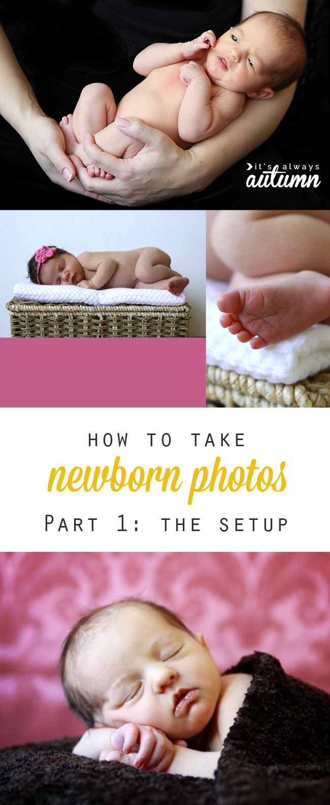 Collage of newborn baby photos