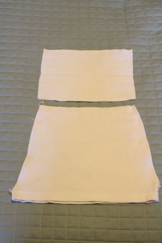 rectangle waistband pieces and skirt