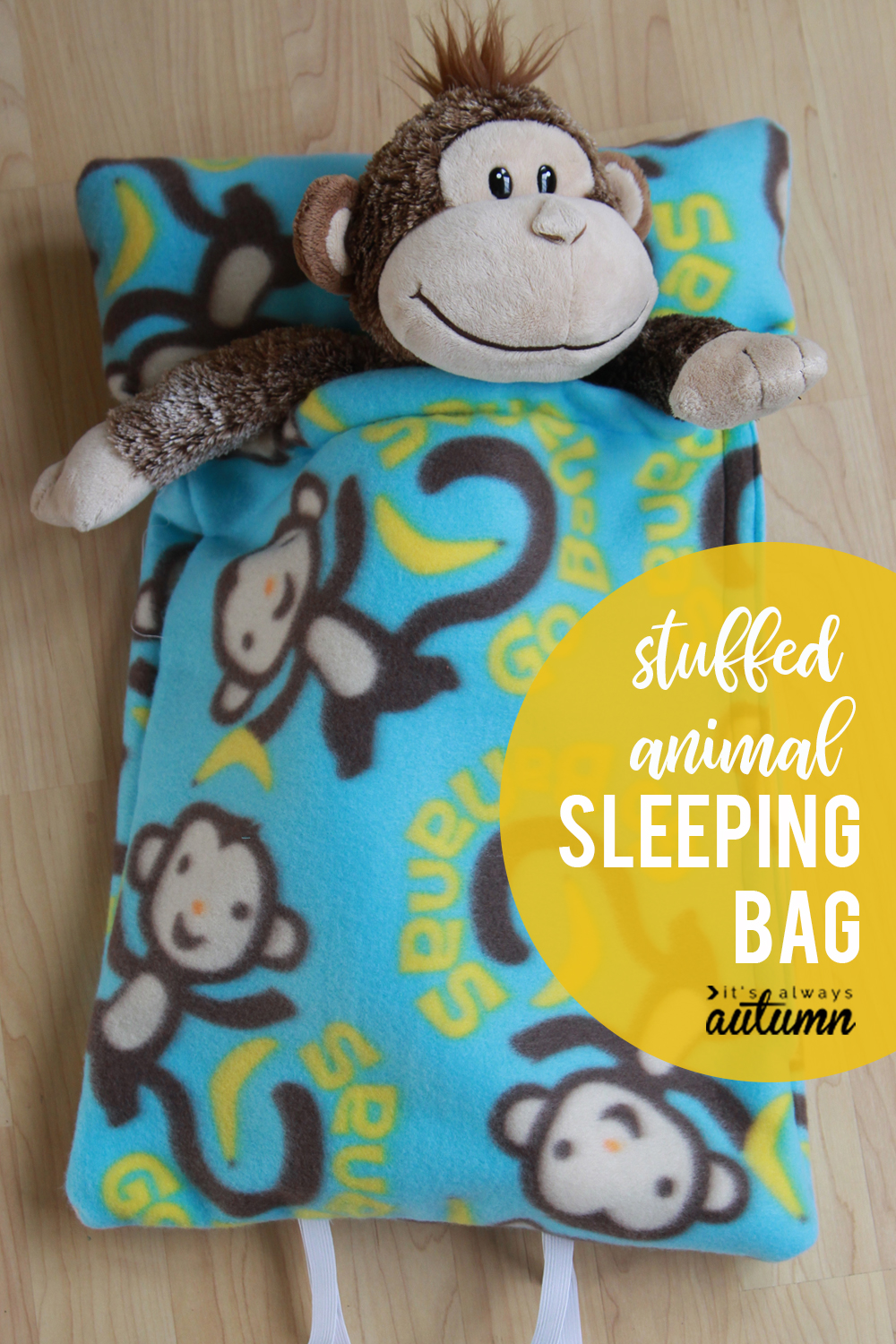 Learn how to make a stuffed animal sleeping bag with this easy sewing tutorial and free pattern.