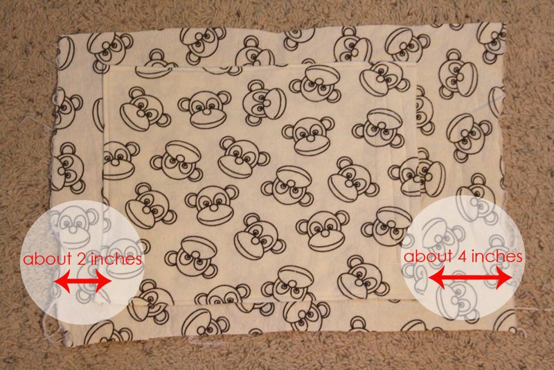 Pocket sewn into front of fabric pillow case