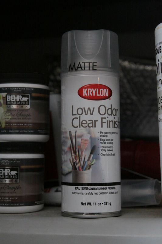 Low odor clear finish Krylon matte spray