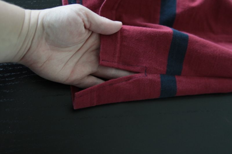 Vent in side seam of pajama top