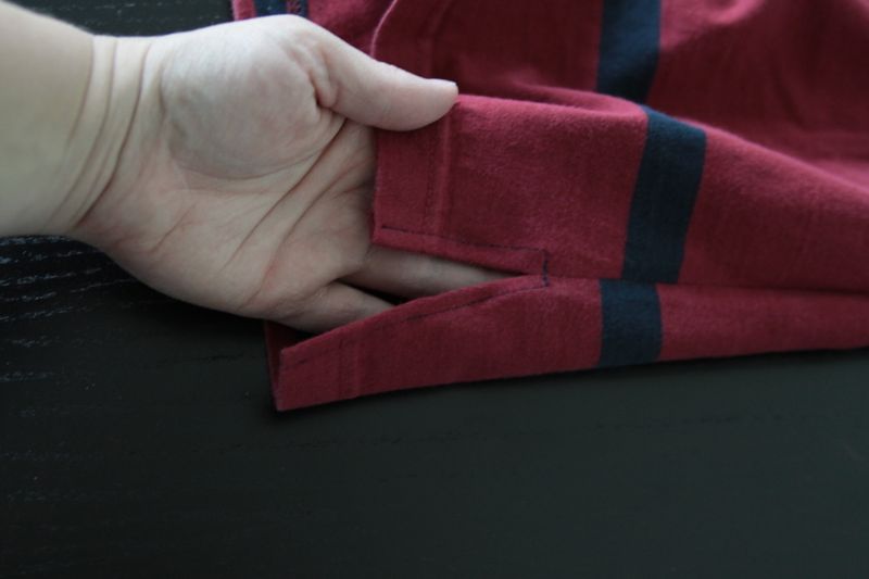 Vent in side seam of pajama top
