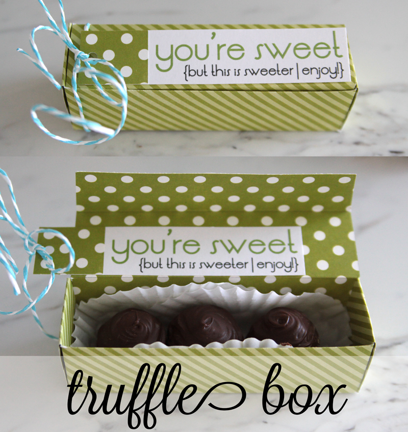 Truffle box made from folded paper