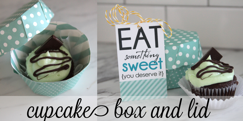 paper cupcake box and lid
