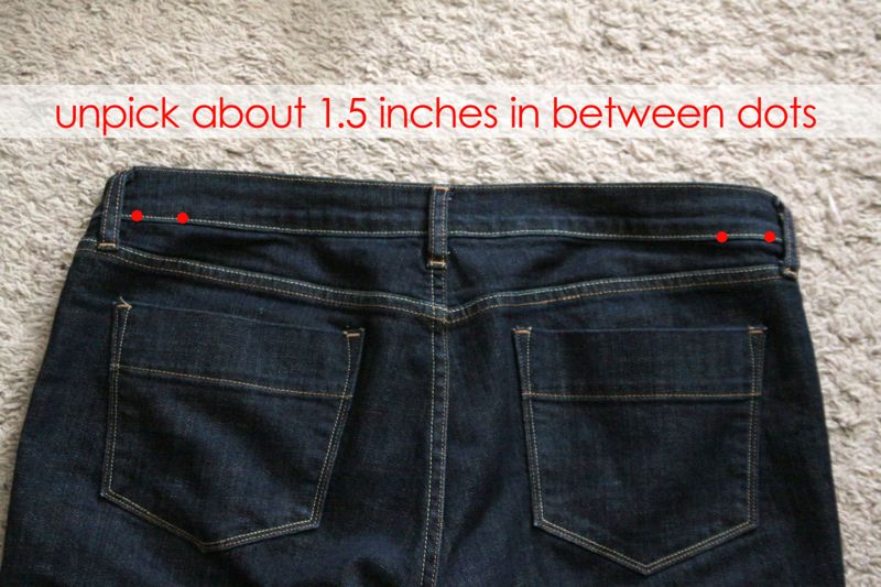 how to fix gap in back of jeans