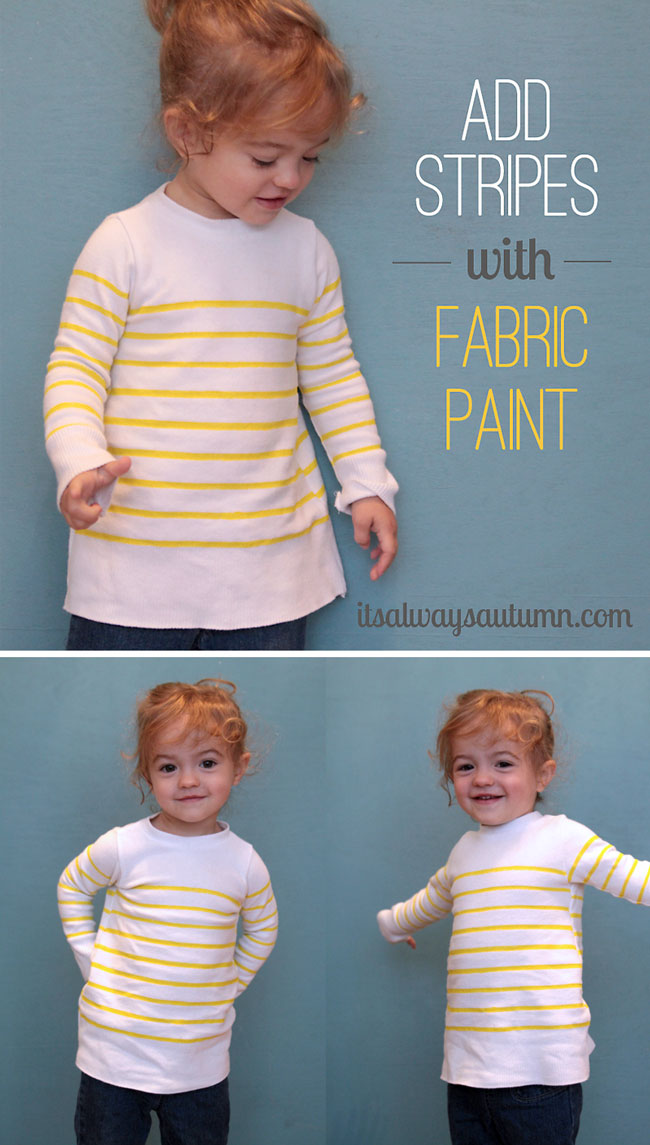 how to add stripes to clothes with fabric paint