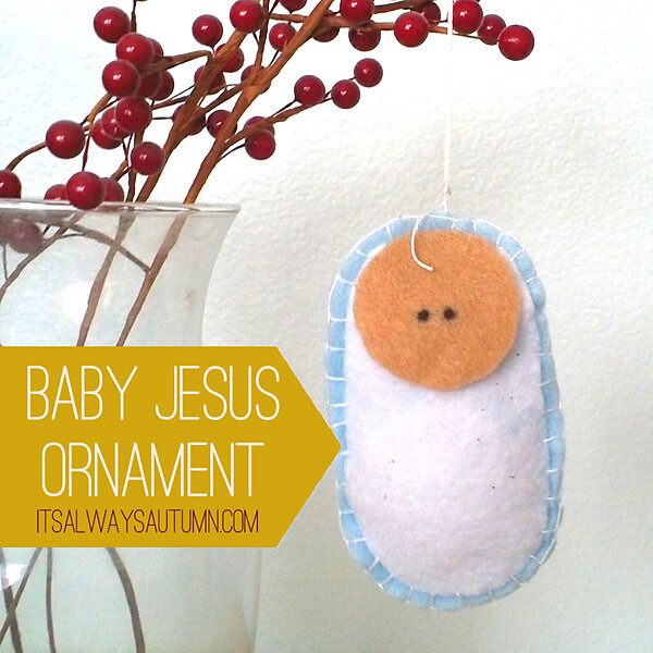 Felt baby Jesus ornament