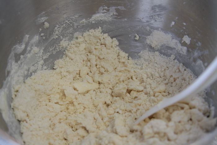 crumbly shortbread dough