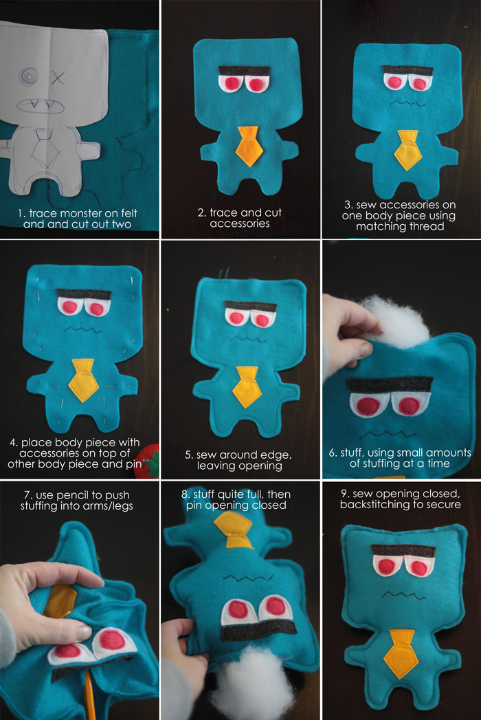 Making a felt monster