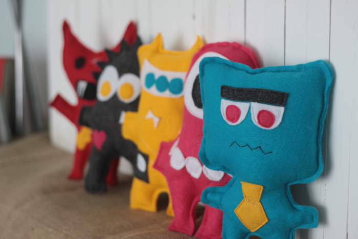 DIY felt monster toys