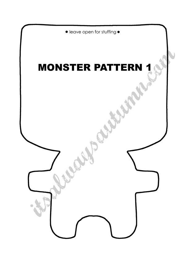 Felt monster pattern