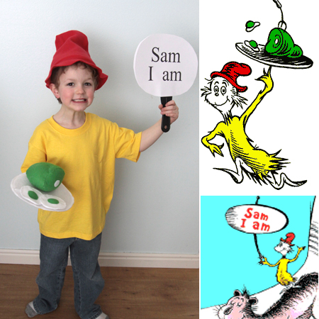 boy in green eggs and ham costume