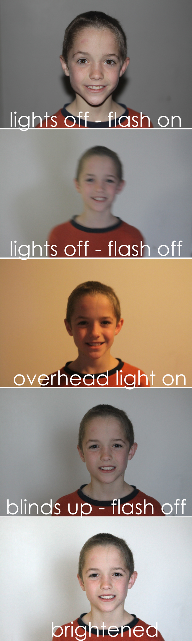 comparison photos of different lighting conditions