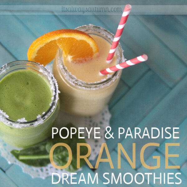 green and orange smoothies