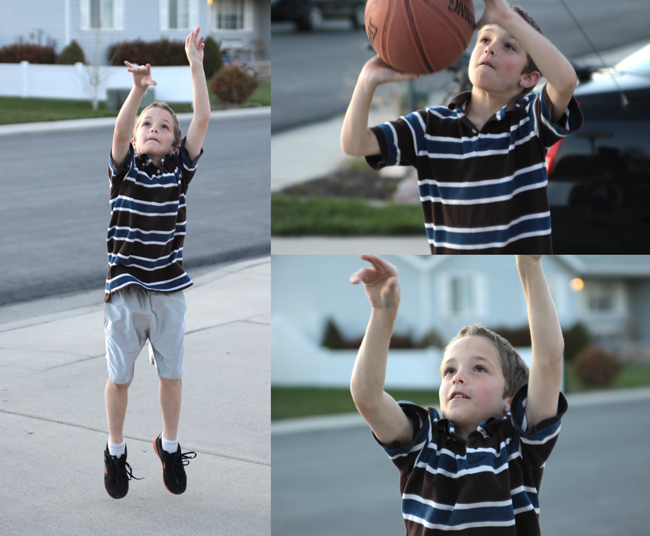 closeup shot of a boy jumping as he shoots; close up of boy shooting ball