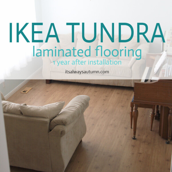 living room with IKEA tundra flooring