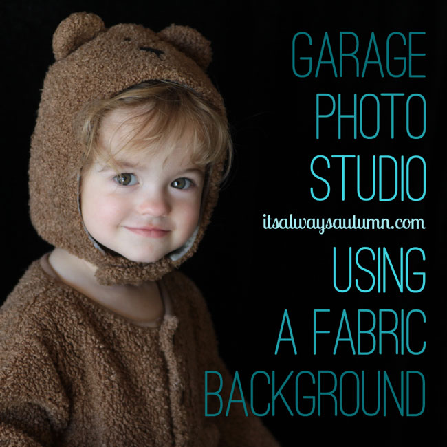 make your own fabric photography backdrop in your garage