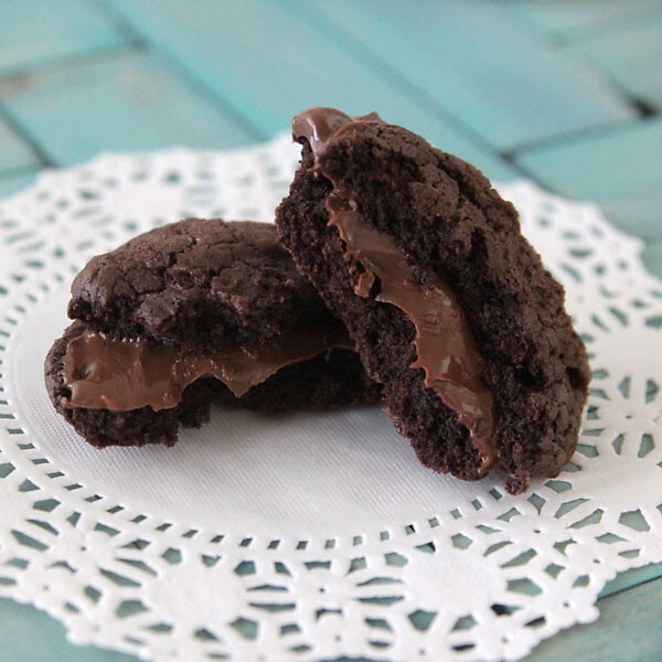 chocolate sandwich cookie broken in half