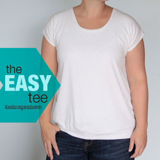 The easy tee shirt made from white knit fabric