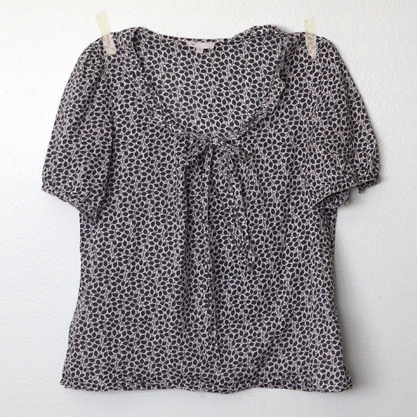 A blue and white blouse