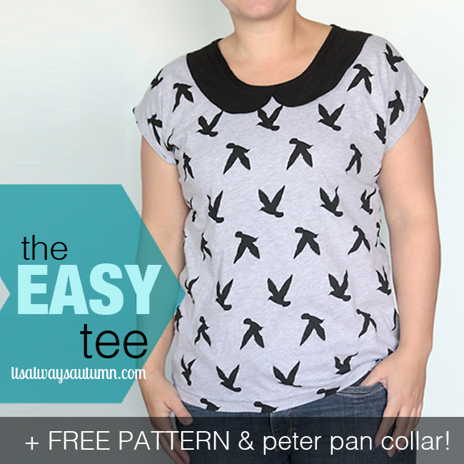The easy tee with a peter pan collar