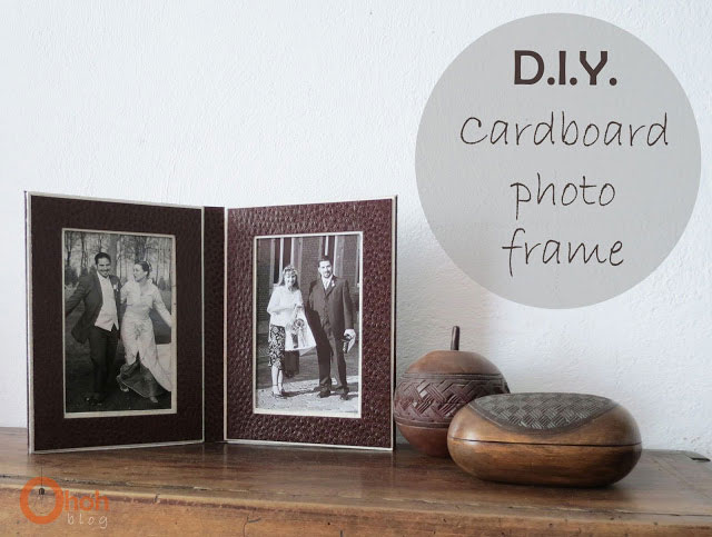 DIY cardboard photo frame