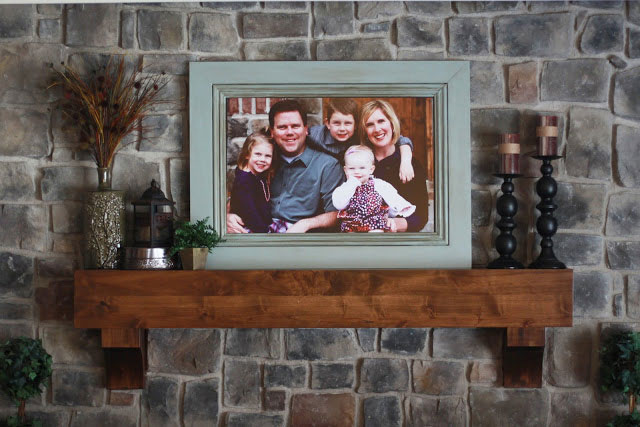 DIY picture frame made from moulding