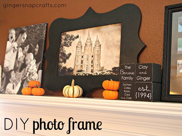 DIY cutout shape photo frame