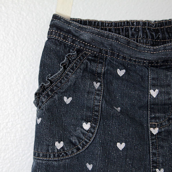 dotted heart jeans {how to stencil a design on clothes} - It's Always ...