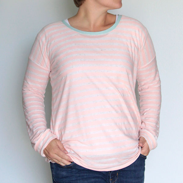 Basic Raw Seam Long Sleeve Tee