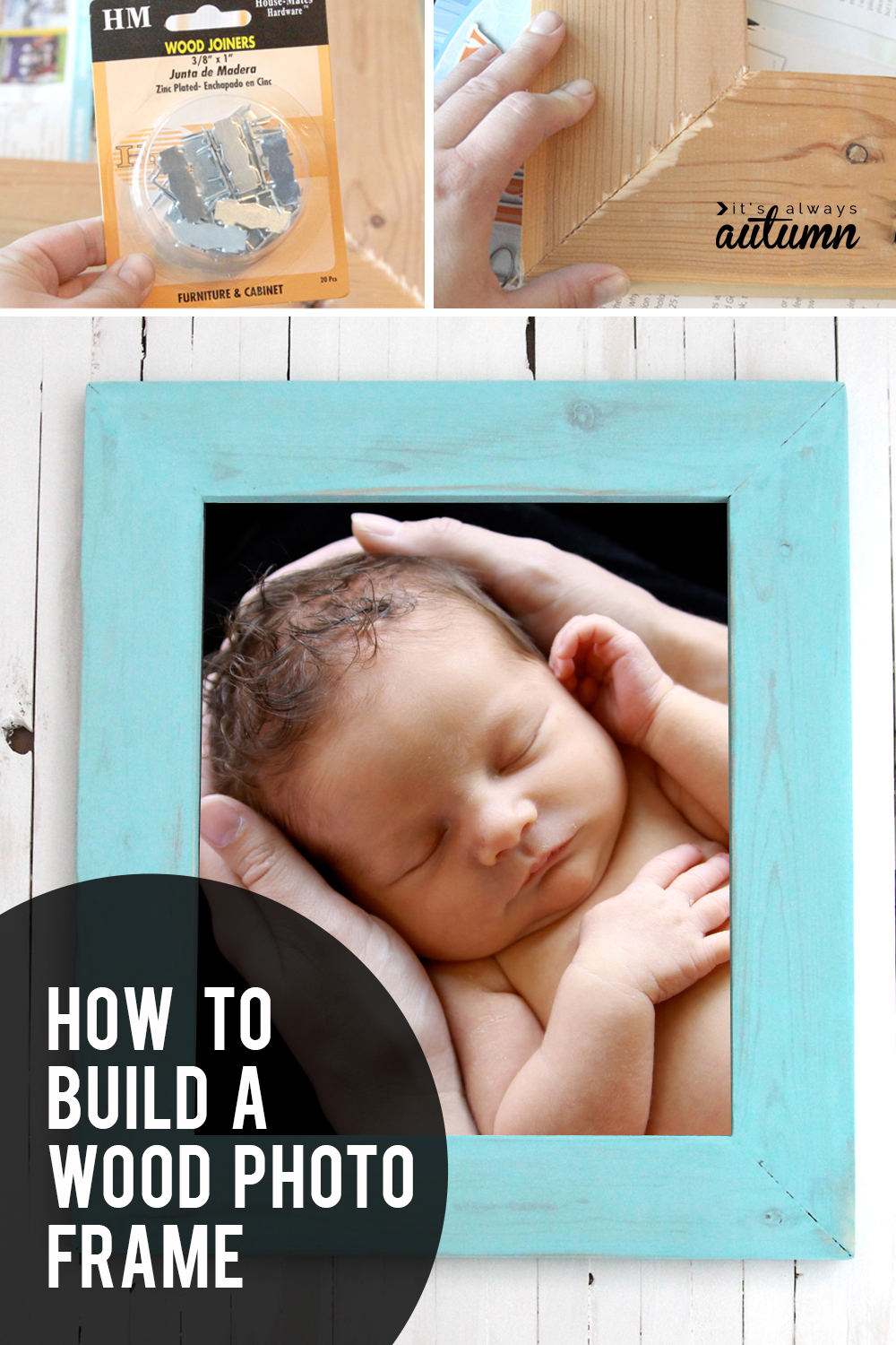 how to build a DIY wood frame for photos and printables - It's Always