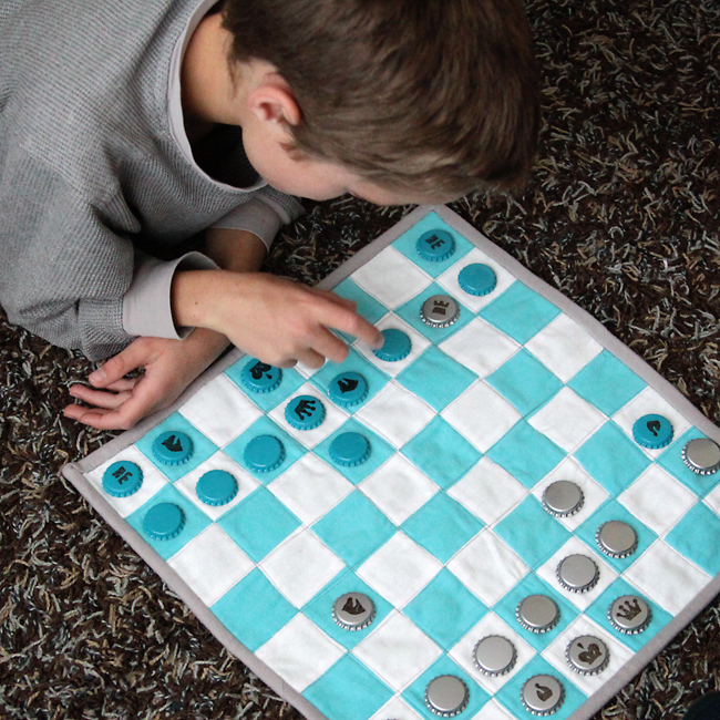 kids fabric chess set