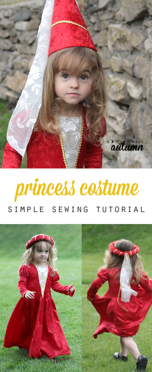 easy DIY princess Halloween costume - It's Always Autumn