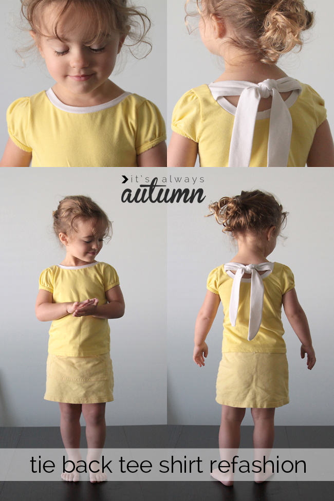 tie-back tee tutorial {update a plain tee} - It's Always Autumn