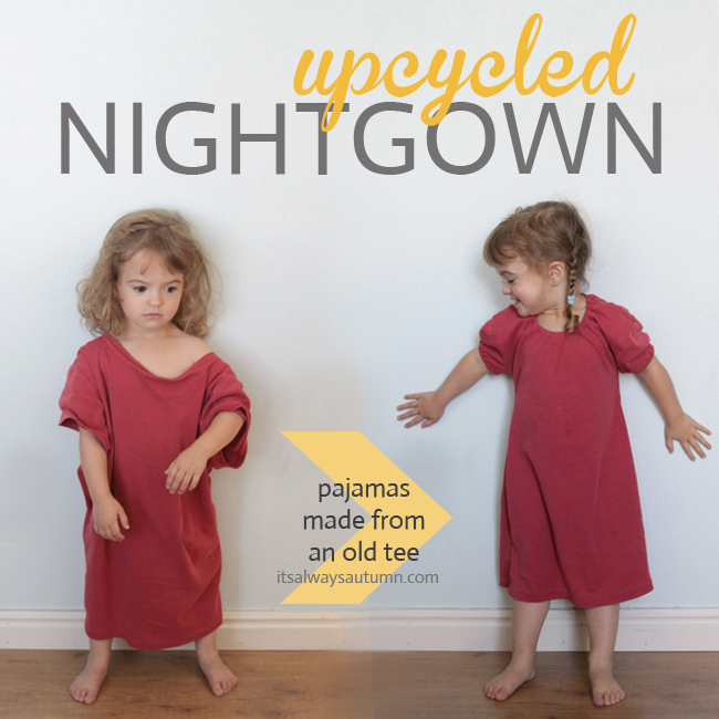 upcycled pajamas little girl