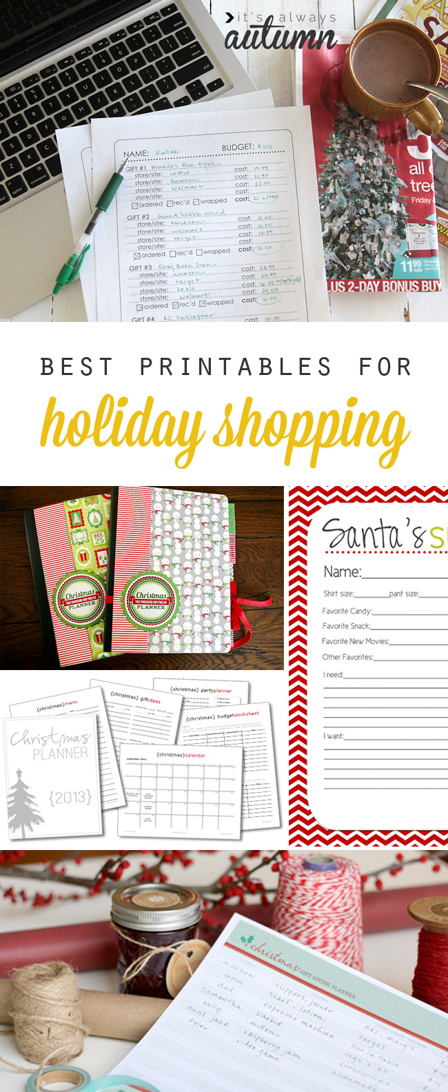 holiday printables free