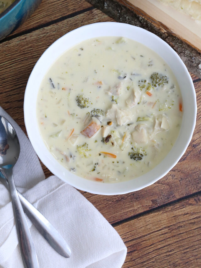 The Very BEST Creamy Chicken And Rice Soup Story