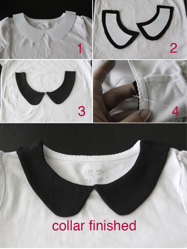 add a peter pan collar to a tee