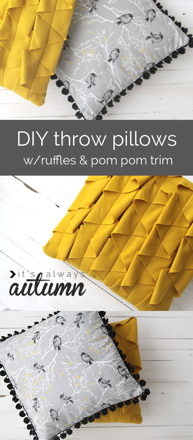 how to make cute DIY throw pillows