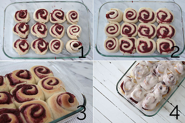 how to make raspberry rolls with step by step photos