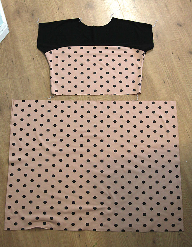 Dress top and fabric for skirt